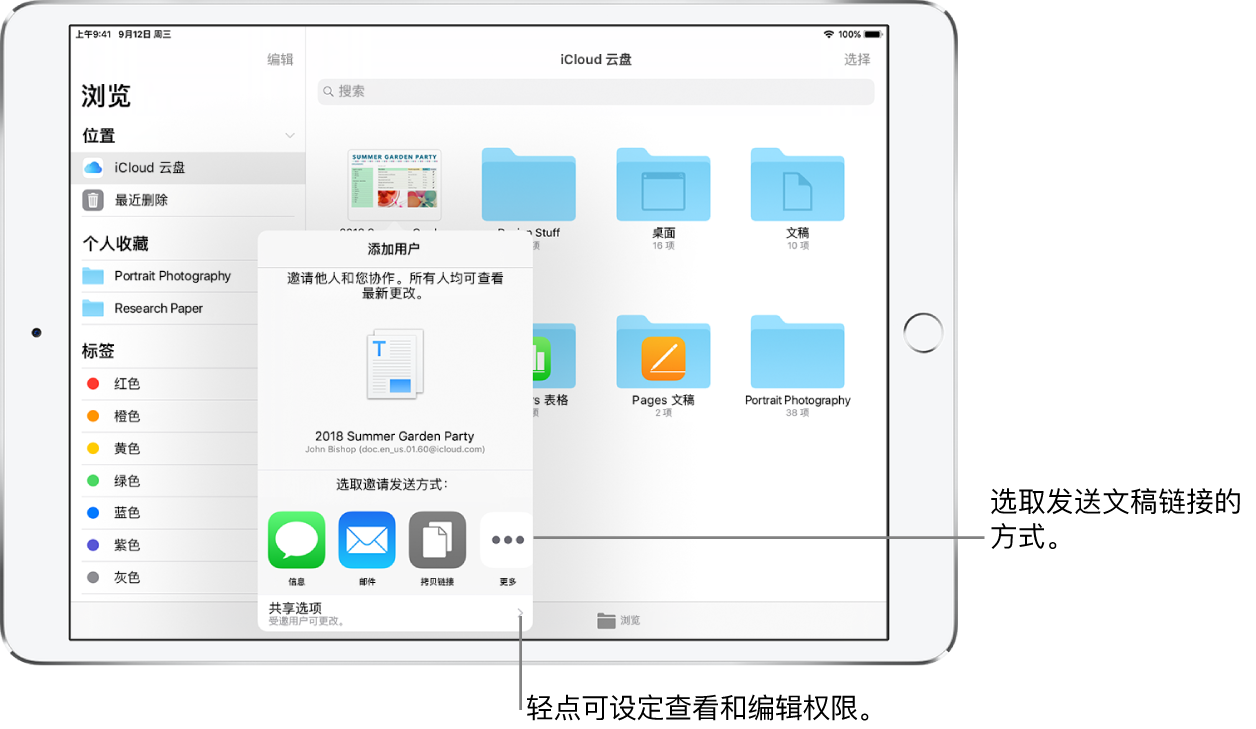 如何才能在iPad上從iCloud云盤共享文件？插圖